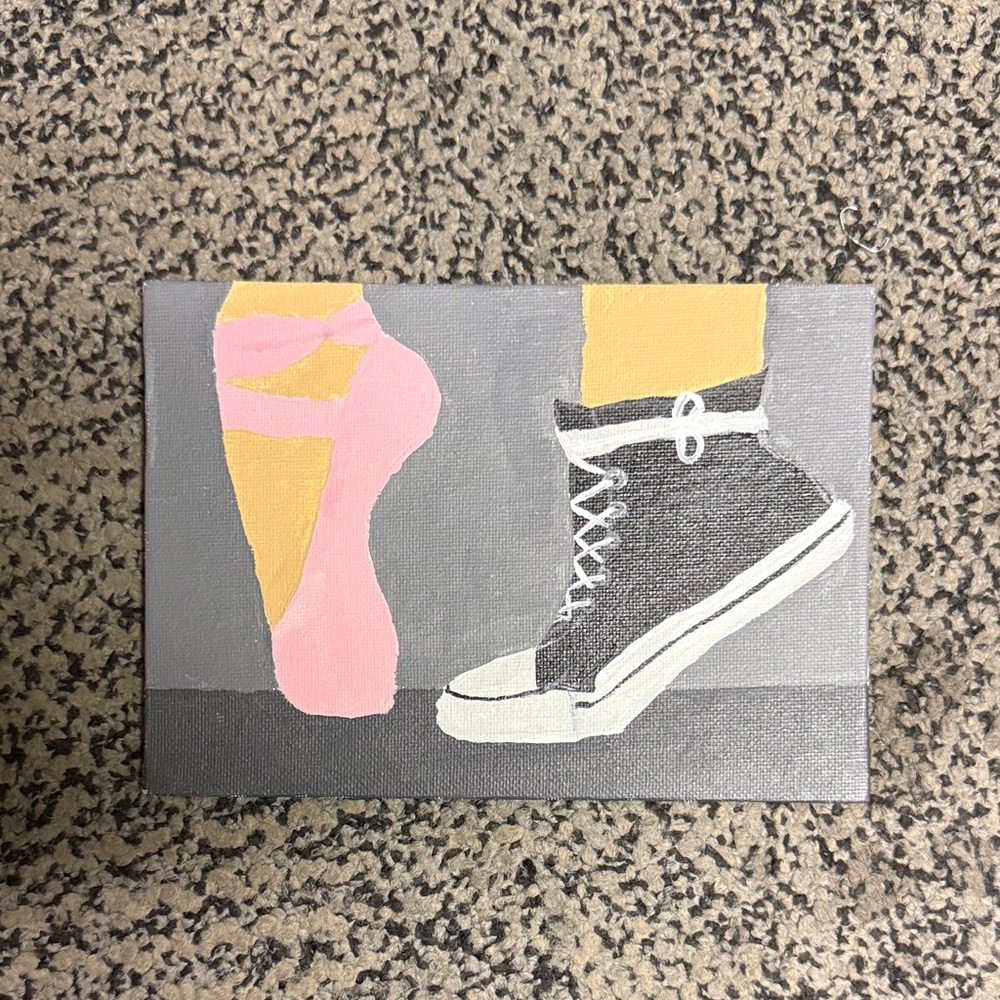 Ballet and Sneaker Art Canvas